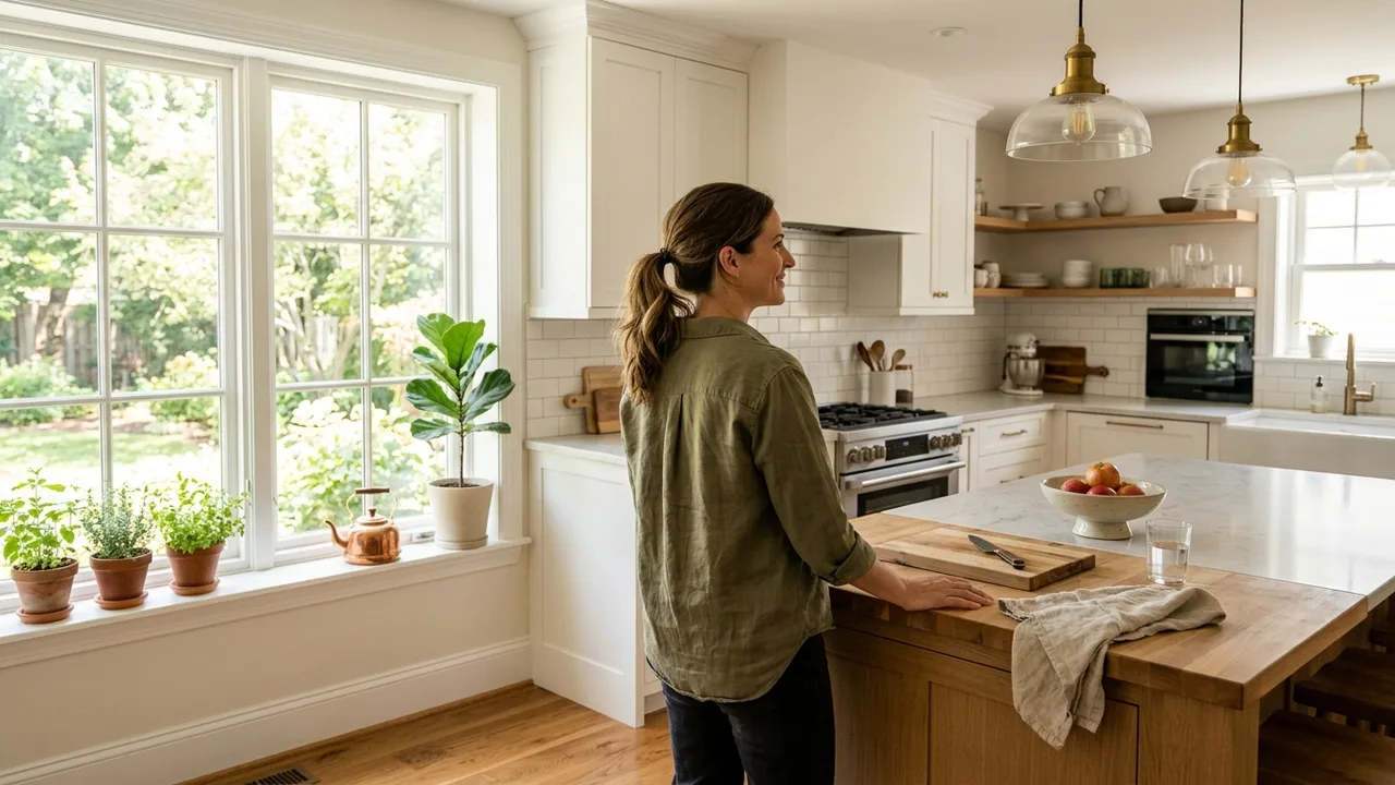 A finished renovated kitchen in an Melbourne West home
